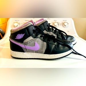 NIKE AIR, Purple Plaid Air Jordans.